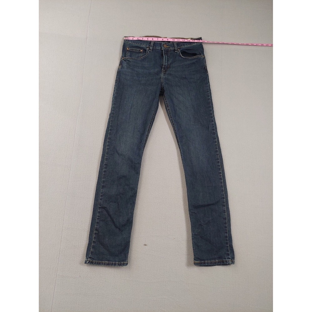 Wrangler Men Jeans 30X32 Blue Zip Button 5 Pockets Stretch Slim Straight Casual - Picture 10 of 16